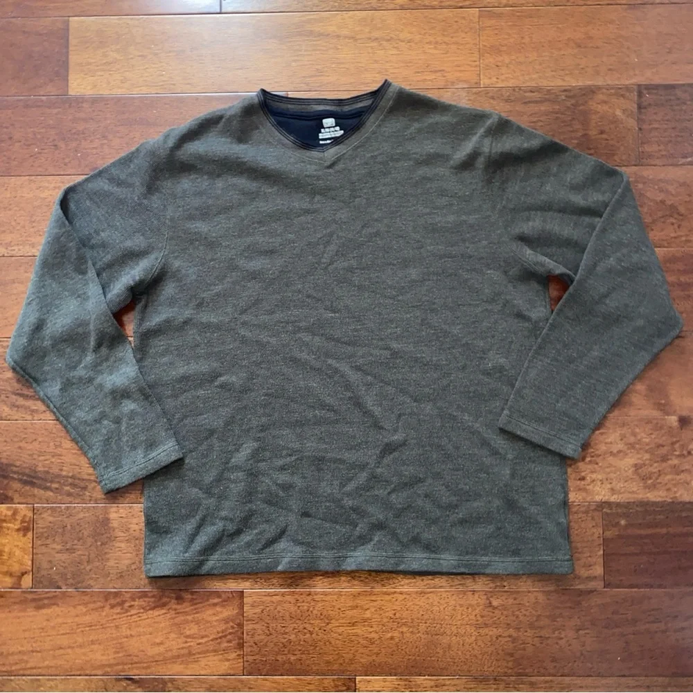 Faded Glory Men's Forest Green V-Neck Sweater - Picture 1 of 5